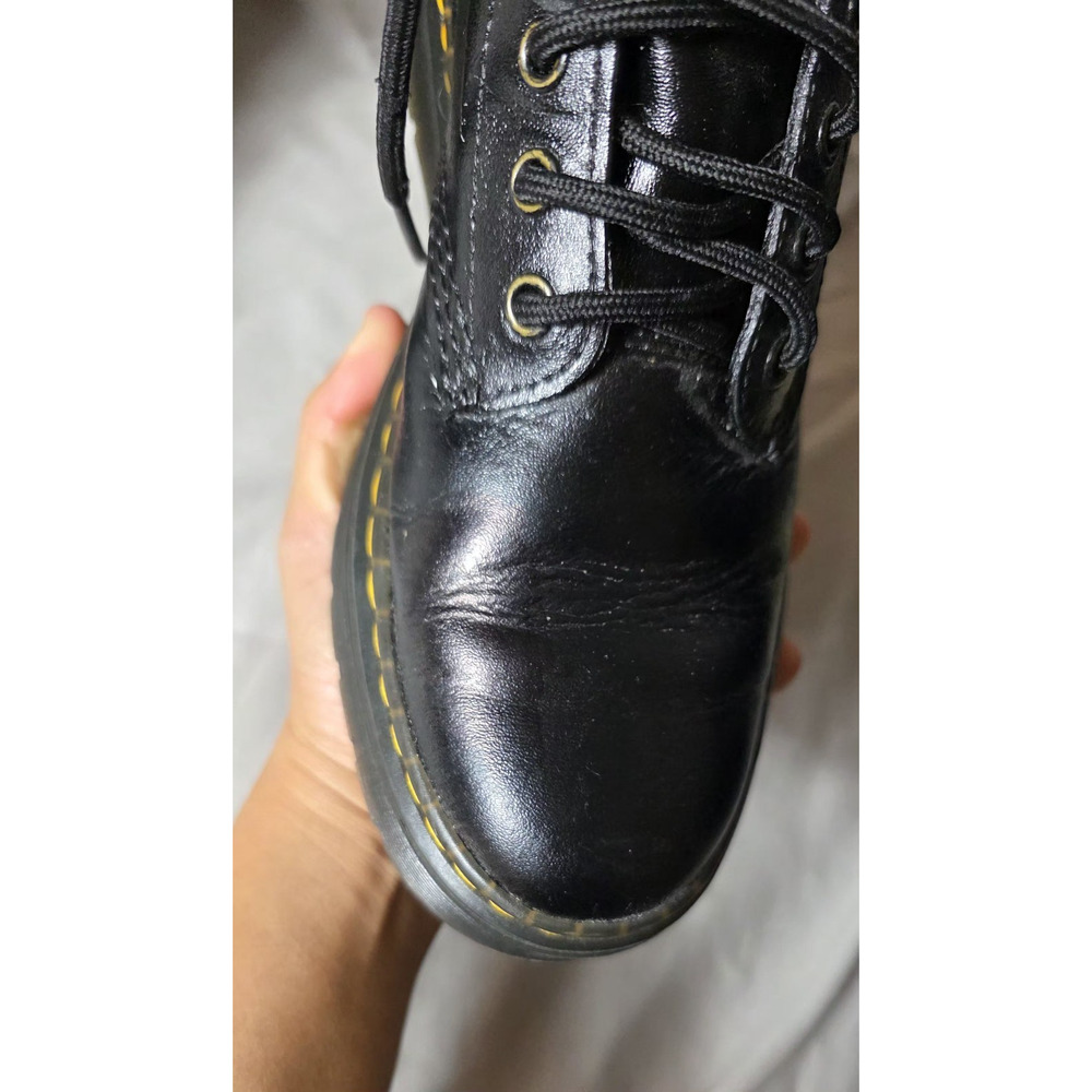 Dr. Martens Zavala Black Leather Combat Boots Women’s 7 / Men’s 6 - Picture 11 of 11